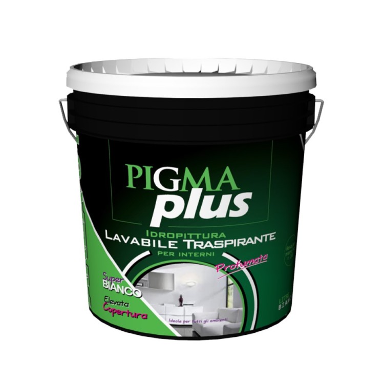 Pigma Plus - Idropittura lavabile traspirante per interni 4Lt
