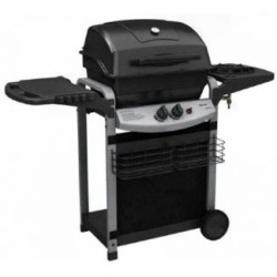 Barbecue piuSaporillo a gas da 10 kw BBQ piastra in acciaio con 2 bruciatori