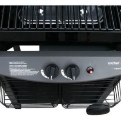 Barbecue piuSaporillo a gas da 10 kw BBQ piastra in acciaio con 2 bruciatori 2