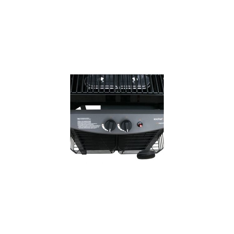 Barbecue piuSaporillo a gas da 10 kw BBQ piastra in acciaio con 2 bruciatori