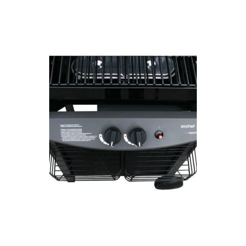 Barbecue piuSaporillo a gas da 10 kw BBQ piastra in acciaio con 2 bruciatori