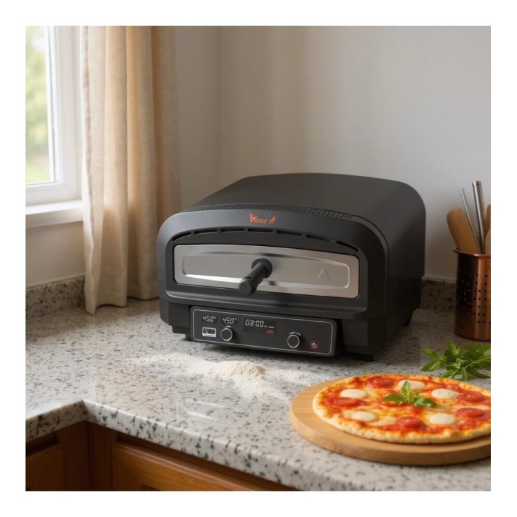 Forno pizza elettrico vinco nero 2200 w 1 pizza - cod. 50355