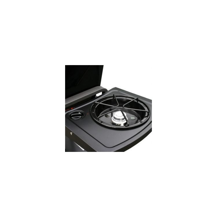 Barbecue piuSaporillo a gas da 10 kw BBQ piastra in acciaio con 2 bruciatori