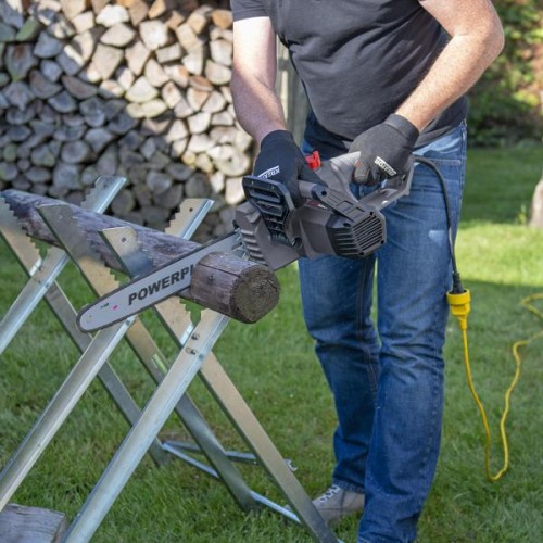 Motosega Elettrica 2000W con Barra da 35 cm, Lubrificazione Automatica e Freno Catena Rapido