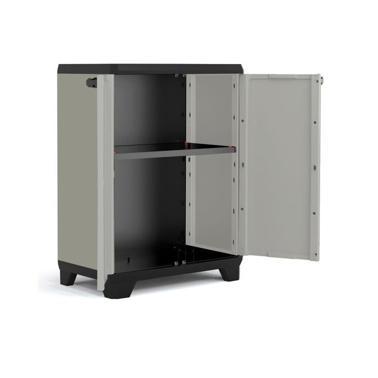 Keter Armadio di stoccaggio con ripiani Planet Grigio e Nero