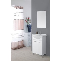 Composizione bagno due ante con consolle e specchio 55cm Stella