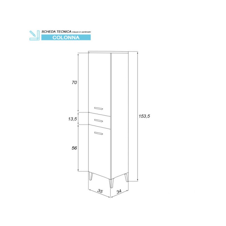 COLONNA BAGNO STELLA L35XH155