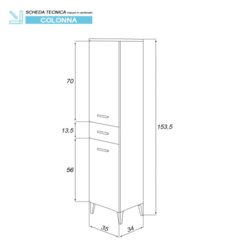 COLONNA BAGNO STELLA L35XH155