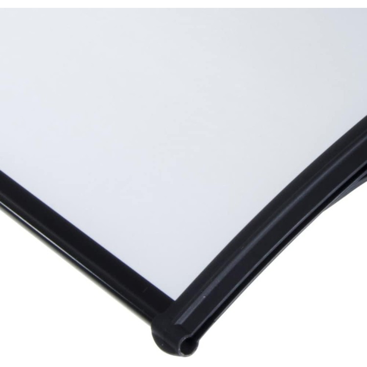 VERDELOOK Naxos, Pensilina modulabile tettoia in policarbonato compatto, 120x80 cm, bianco satinato