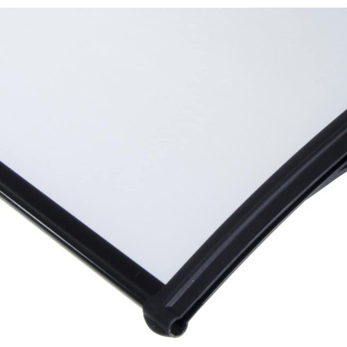 VERDELOOK Naxos, Pensilina modulabile tettoia in policarbonato compatto, 120x80 cm, bianco satinato