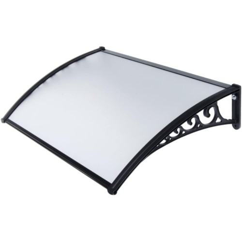 VERDELOOK Naxos, Pensilina modulabile tettoia in policarbonato compatto, 120x80 cm, bianco satinato