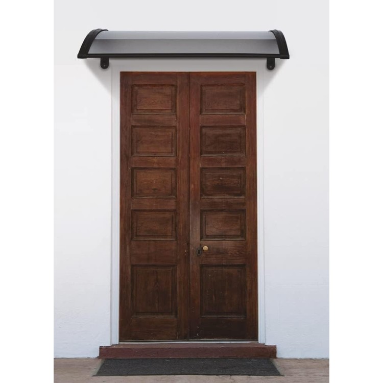 VERDELOOK Naxos, Pensilina modulabile tettoia in policarbonato compatto, 120x80 cm, bianco satinato