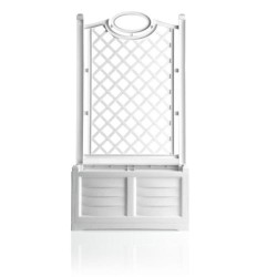 FIORIERA SEPARE' CON GRIGLIATO SPALLIERA 80X42,5X150H BIANCA 120 LT