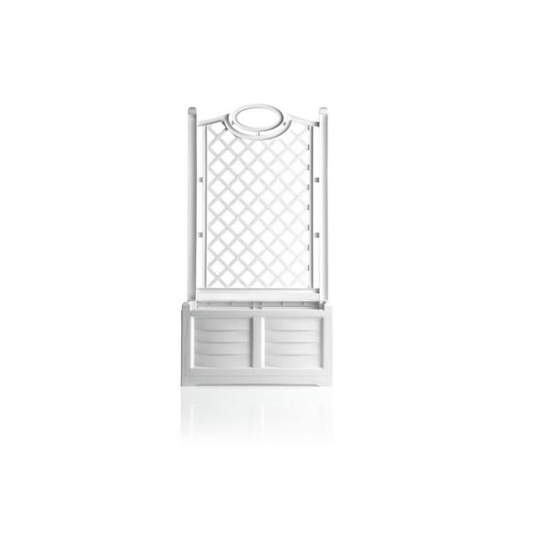 FIORIERA SEPARE' CON GRIGLIATO SPALLIERA 80X42,5X150H BIANCA 120 LT