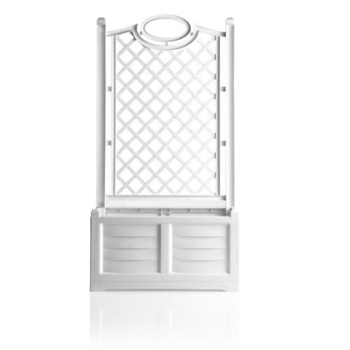 FIORIERA SEPARE' CON GRIGLIATO SPALLIERA 80X42,5X150H BIANCA 120 LT