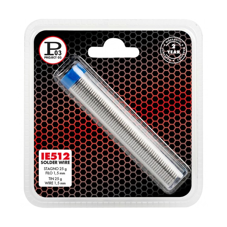 Filo di stagno da 1.5 mm, formato 25 g, ie512