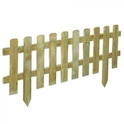 Staccionata in legno vampiro 120xh30cm esterno arredo giardino steccato BD-17808 2