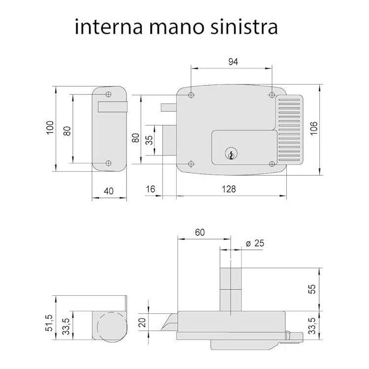 Elettroserratura CISA Art. 11721 per Cancello | Serratura Elettrica