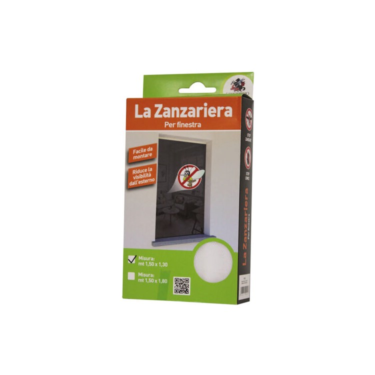 LA ZANZARIERA PER FINESTRA 150X130cm BIANCA