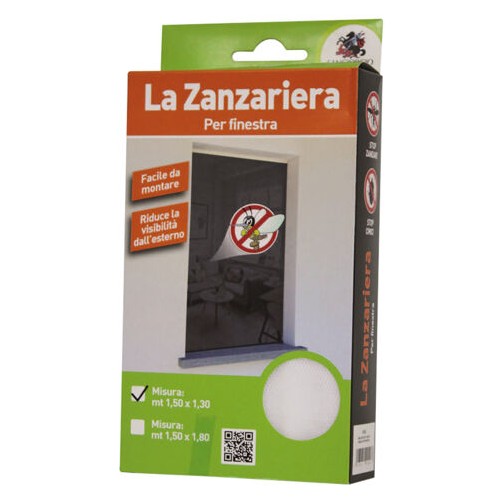 LA ZANZARIERA PER FINESTRA 150X130cm BIANCA