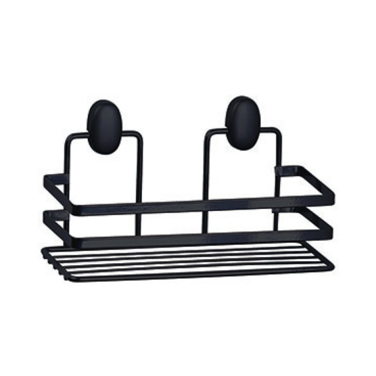 Mensola Rettangolare Nero Opaco Cover Black 24x11 cm | Accessori Bagno