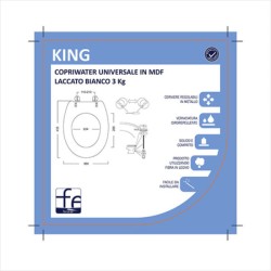 Copriwater Universale MDF Laccato King | Sedile WC Lucido 2