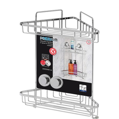 Mensola angolare due ripiani linea Premium