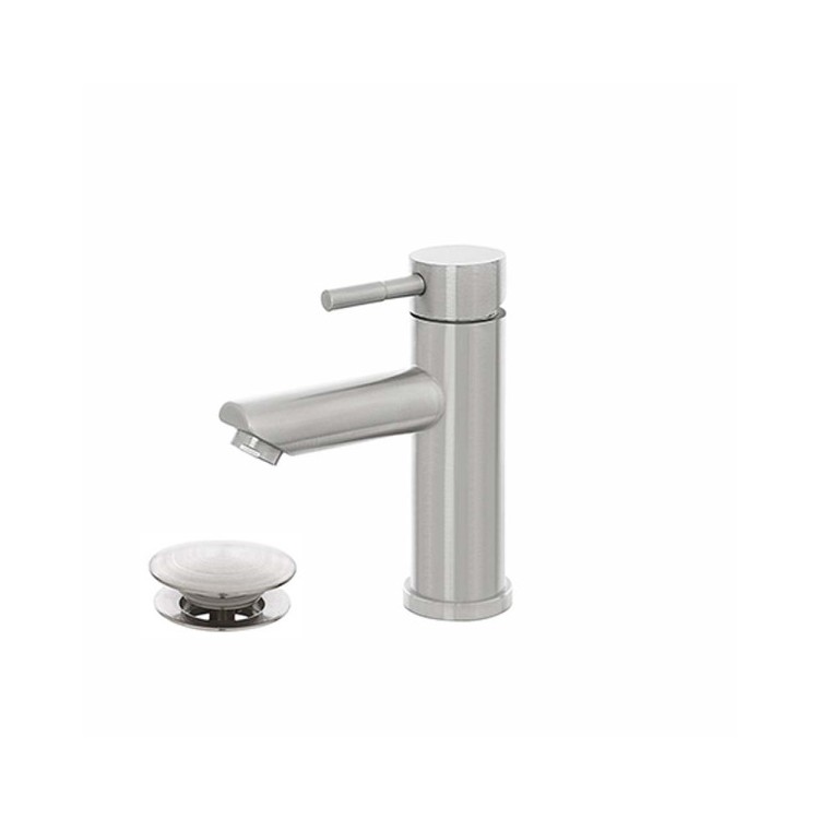 Miscelatore lavabo in acciaio spazzolato serie York