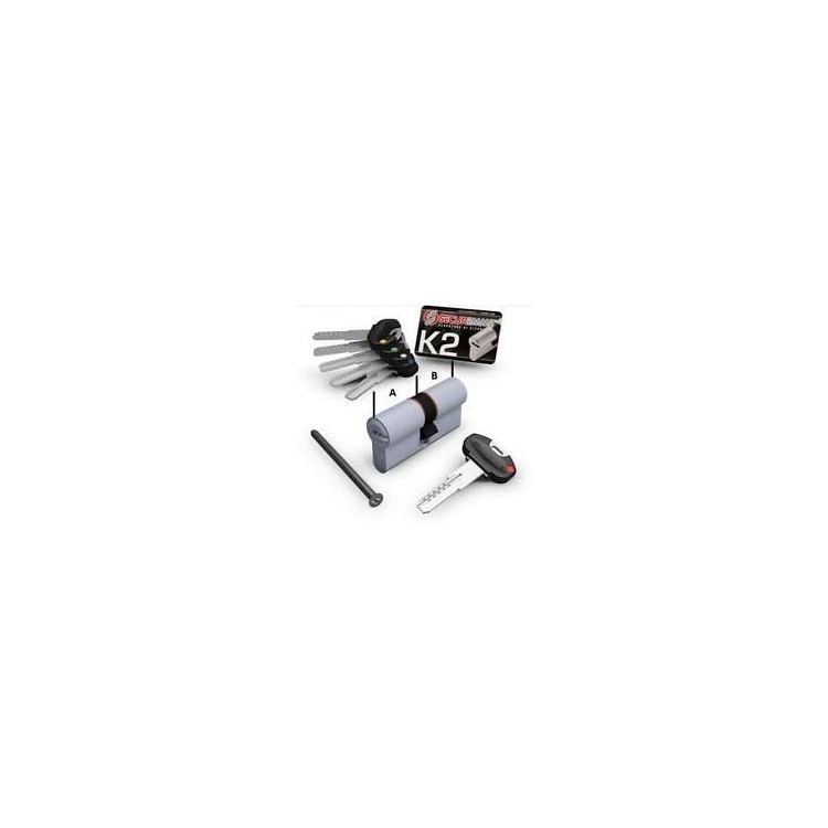 CILINDRO K2 50-50 10 PERNI 1+5 CHIAVI