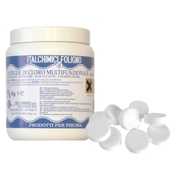 Cloro Multifunzione 200g 5kg | Pastiglie Piscina