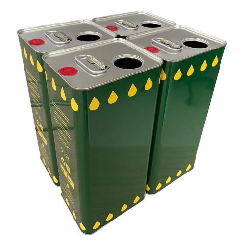 Confezione da 6 Contenitori in Latta da 5 Litri per Olio di Oliva e Olio Extravergine