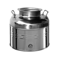 Fusto per olio in acciaio inox 15 litri