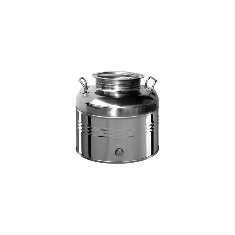 Fusto per olio in acciaio inox 15 litri