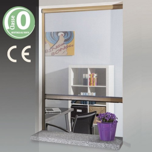 VERDELOOK Zanzariera a Rullo con Telaio in Alluminio 100x160cm Bianco