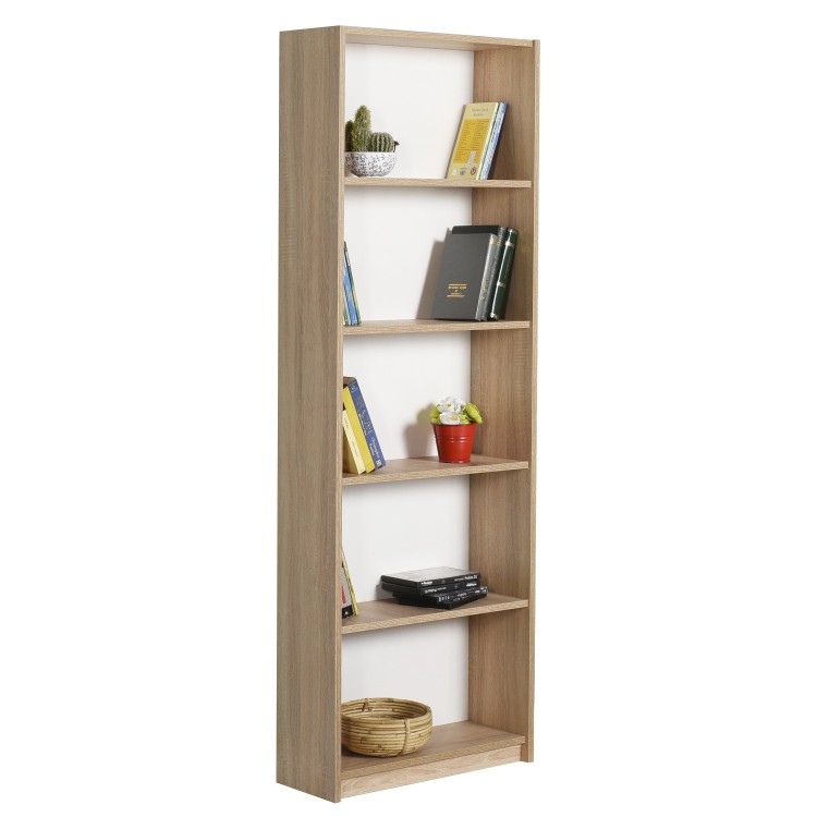 LIBRERIA 5 RIPIANI  58x23X170cm in Legno Nobilitato - sonoma
