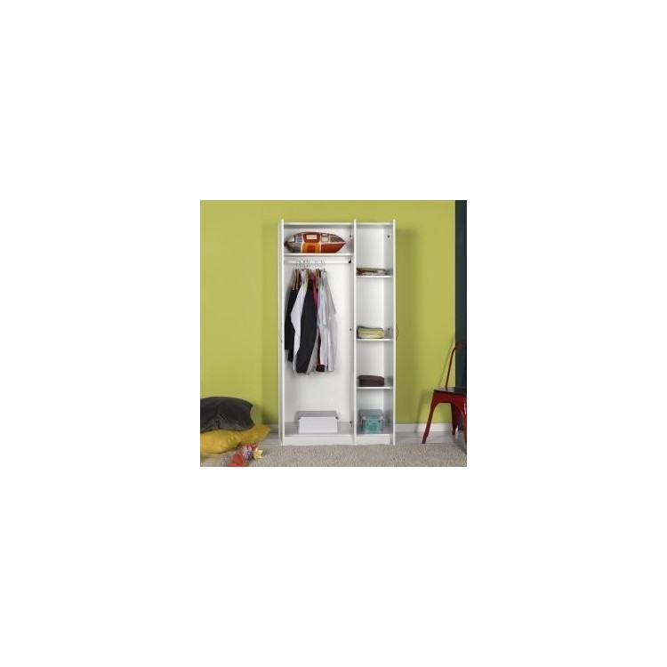 ARMADIO 3 ANTE BIANCO 91X182X47cm