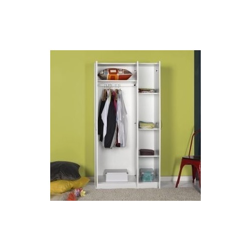 ARMADIO 3 ANTE BIANCO 91X182X47cm