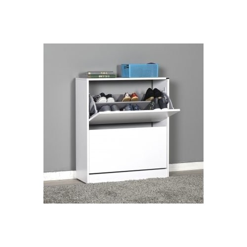 SCARPIERA 2 ANTE RIBALTA 73X84X26 cm bianco