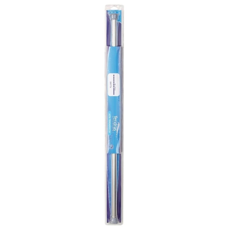 ASTA TENDA DOCCIA DRITTA CROMO ESTENSIBILE 125cm