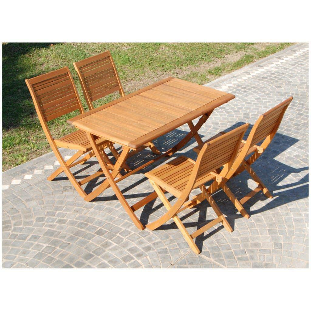 Tavolo in legno per esterno pieghevole 150x80 arredo giardino 