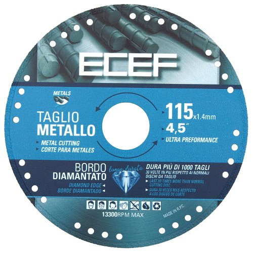 Prodotto: ECEBL660115 - DISCHI DIAM.TAGLIO FERRO BLISTER 115 MM 4,5 -  ECEF (ABRASIVI - DISCHI DA TAGLIO); BL660115